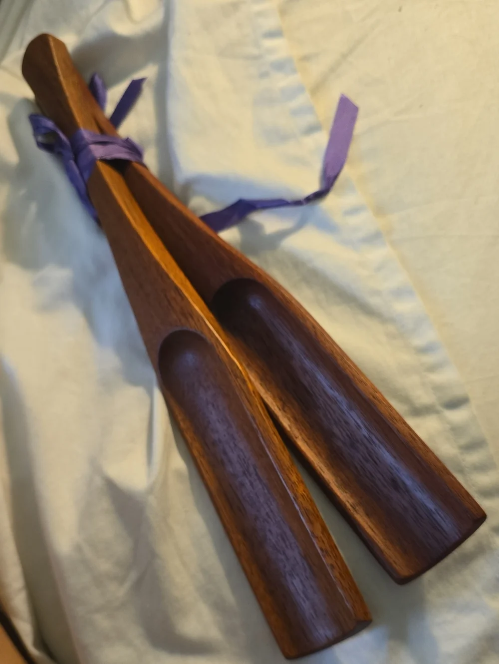 Rare MCM Design Vintage Jens Quistgaard Dansk Wooden Salad Server Tongs Teak 13